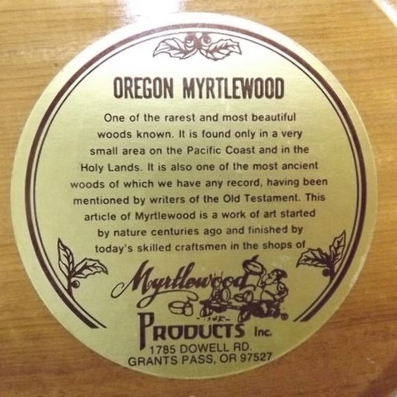 Vintage Hand Crafted Myrtlewood Trinket Dish - Picture 4 of 6